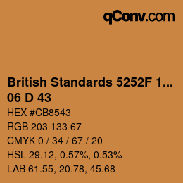 カラーコード: British Standards 5252F 1976 - 06 D 43 | qconv.com