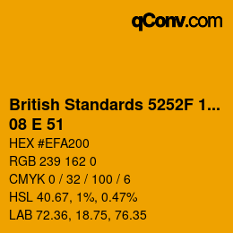 カラーコード: British Standards 5252F 1976 - 08 E 51 | qconv.com