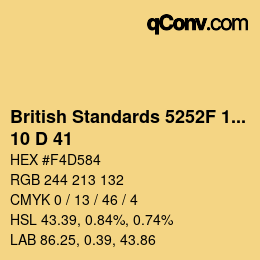 カラーコード: British Standards 5252F 1976 - 10 D 41 | qconv.com