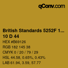 カラーコード: British Standards 5252F 1976 - 10 D 44 | qconv.com