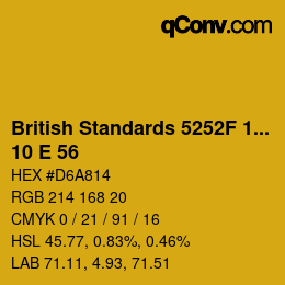 カラーコード: British Standards 5252F 1976 - 10 E 56 | qconv.com