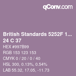 Código de color: British Standards 5252F 1976 - 24 C 37 | qconv.com