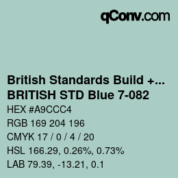 Code couleur: British Standards Build + DecPaints - BRITISH STD Blue 7-082 | qconv.com