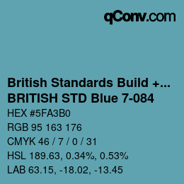 颜色代码: British Standards Build + DecPaints - BRITISH STD Blue 7-084 | qconv.com
