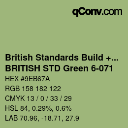 カラーコード: British Standards Build + DecPaints - BRITISH STD Green 6-071 | qconv.com