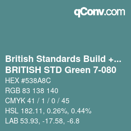 カラーコード: British Standards Build + DecPaints - BRITISH STD Green 7-080 | qconv.com