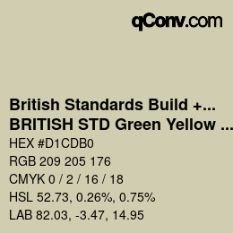 Code couleur: British Standards Build + DecPaints - BRITISH STD Green Yellow 5-058 | qconv.com