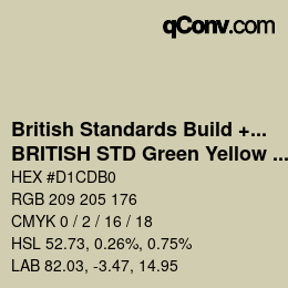 Code couleur: British Standards Build + DecPaints - BRITISH STD Green Yellow 5-058 | qconv.com