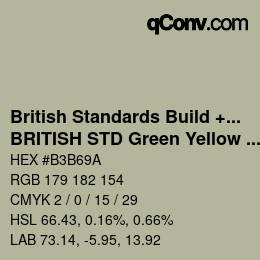 Code couleur: British Standards Build + DecPaints - BRITISH STD Green Yellow 5-059 | qconv.com