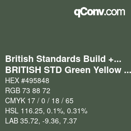 Code couleur: British Standards Build + DecPaints - BRITISH STD Green Yellow 5-061 | qconv.com