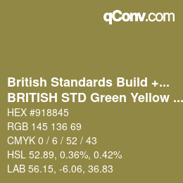 Code couleur: British Standards Build + DecPaints - BRITISH STD Green Yellow 5-063 | qconv.com