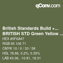 Code couleur: British Standards Build + DecPaints - BRITISH STD Green Yellow 5-065 | qconv.com