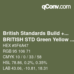 Code couleur: British Standards Build + DecPaints - BRITISH STD Green Yellow 5-065 | qconv.com