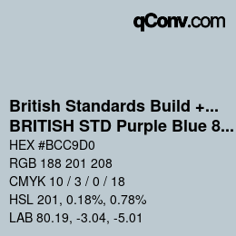 Farbcode: British Standards Build + DecPaints - BRITISH STD Purple Blue 8-087 | qconv.com