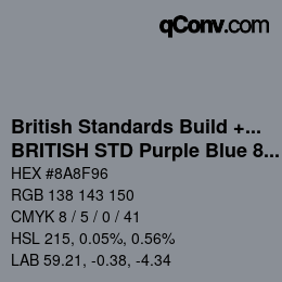 Farbcode: British Standards Build + DecPaints - BRITISH STD Purple Blue 8-089 | qconv.com