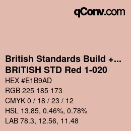 Farbcode: British Standards Build + DecPaints - BRITISH STD Red 1-020 | qconv.com