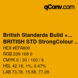 Code couleur: British Standards Build + DecPaints - BRITISH STD StrongColour 0-003 | qconv.com