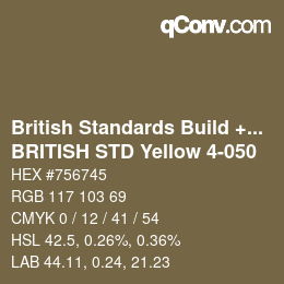 Farbcode: British Standards Build + DecPaints - BRITISH STD Yellow 4-050 | qconv.com