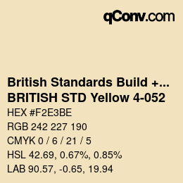 Code couleur: British Standards Build + DecPaints - BRITISH STD Yellow 4-052 | qconv.com