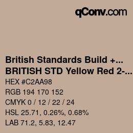 Code couleur: British Standards Build + DecPaints - BRITISH STD Yellow Red 2-027 | qconv.com