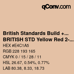 Código de color: British Standards Build + DecPaints - BRITISH STD Yellow Red 2-030 | qconv.com