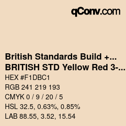 Code couleur: British Standards Build + DecPaints - BRITISH STD Yellow Red 3-034 | qconv.com