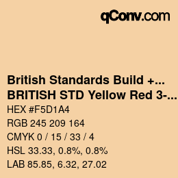 Code couleur: British Standards Build + DecPaints - BRITISH STD Yellow Red 3-041 | qconv.com