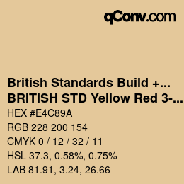 Code couleur: British Standards Build + DecPaints - BRITISH STD Yellow Red 3-042 | qconv.com