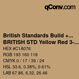 Code couleur: British Standards Build + DecPaints - BRITISH STD Yellow Red 3-043 | qconv.com