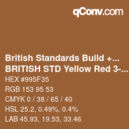 カラーコード: British Standards Build + DecPaints - BRITISH STD Yellow Red 3-044 | qconv.com