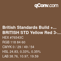 カラーコード: British Standards Build + DecPaints - BRITISH STD Yellow Red 3-045 | qconv.com