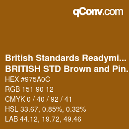 Code couleur: British Standards Readymixed - BRITISH STD Brown and Pink 414 | qconv.com