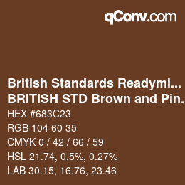 Code couleur: British Standards Readymixed - BRITISH STD Brown and Pink 415 | qconv.com