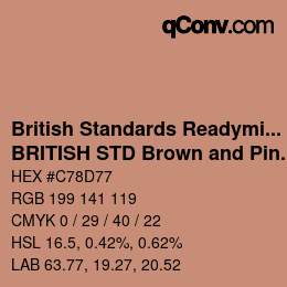 Code couleur: British Standards Readymixed - BRITISH STD Brown and Pink 443 | qconv.com