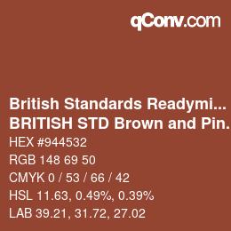 カラーコード: British Standards Readymixed - BRITISH STD Brown and Pink 444 | qconv.com