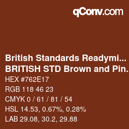 Code couleur: British Standards Readymixed - BRITISH STD Brown and Pink 445 | qconv.com