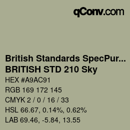 カラーコード: British Standards SpecPurposes - BRITISH STD 210 Sky | qconv.com