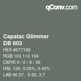 Farbcode: Capalac Glimmer - DB 603 | qconv.com