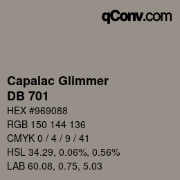 Farbcode: Capalac Glimmer - DB 701 | qconv.com