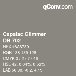 Código de color: Capalac Glimmer - DB 702 | qconv.com