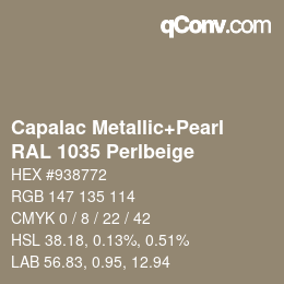 カラーコード: Capalac Metallic+Pearl - RAL 1035 Perlbeige | qconv.com