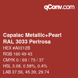 カラーコード: Capalac Metallic+Pearl - RAL 3033 Perlrosa | qconv.com