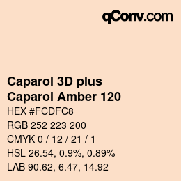 Color code: Caparol 3D plus - Caparol Amber 120 | qconv.com