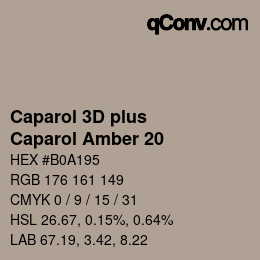 Farbcode: Caparol 3D plus - Caparol Amber 20 | qconv.com