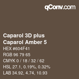 Color code: Caparol 3D plus - Caparol Amber 5 | qconv.com