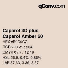 Color code: Caparol 3D plus - Caparol Amber 60 | qconv.com