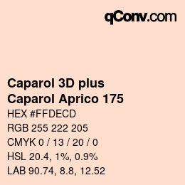 Color code: Caparol 3D plus - Caparol Aprico 175 | qconv.com