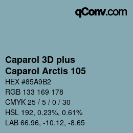 Color code: Caparol 3D plus - Caparol Arctis 105 | qconv.com