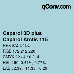 Farbcode: Caparol 3D plus - Caparol Arctis 115 | qconv.com