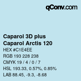 Color code: Caparol 3D plus - Caparol Arctis 120 | qconv.com